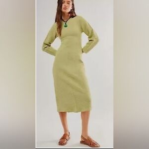 Free People Green Midi Dress